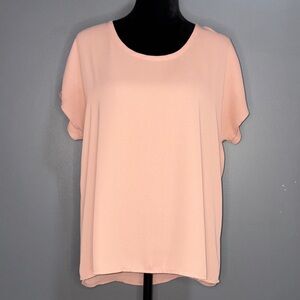 Everleigh Blush Pink Short Sleeve Blouse Womens Small